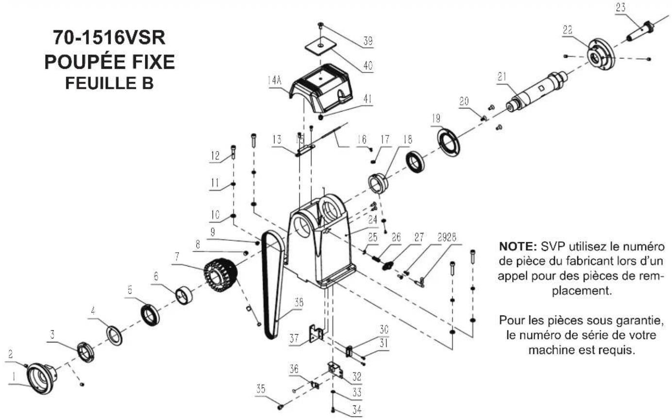 RIKON 70-1516VSR - 70-1516VSR POUPÉE FIXE FEUILLE B - 1