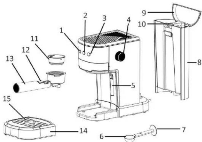 Emerio ES-131287 - DESCRIPTION DES PIÈCES - 1