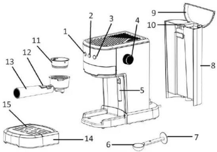 Emerio ES-131287 - PARTS DESCRIPTION - 1