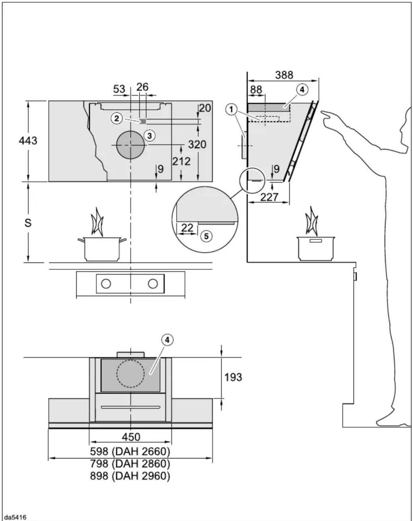 MIELE DAH 2960 Escala - autocollants - 2