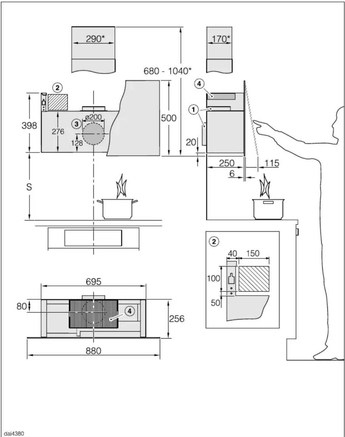 MIELE DA 9299 W Screen blbo - Plan de montage - 1