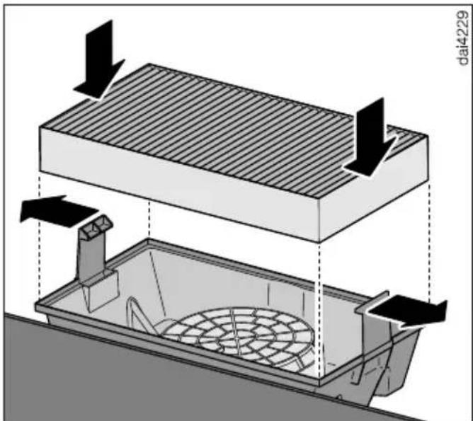 MIELE DA 9092 W Screen - Installer / Remplacer les filtres à charbon actif - 1