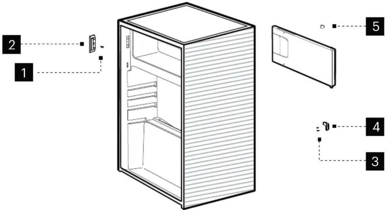 SCHNEIDER SCTT109KTECW - Reversing the door opening direction - 2