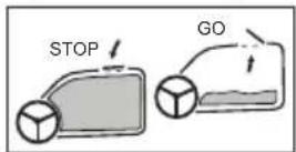 Grizzly BRM 46-144 A-OHV Q-360° - Symbols on grass collection box: - 1