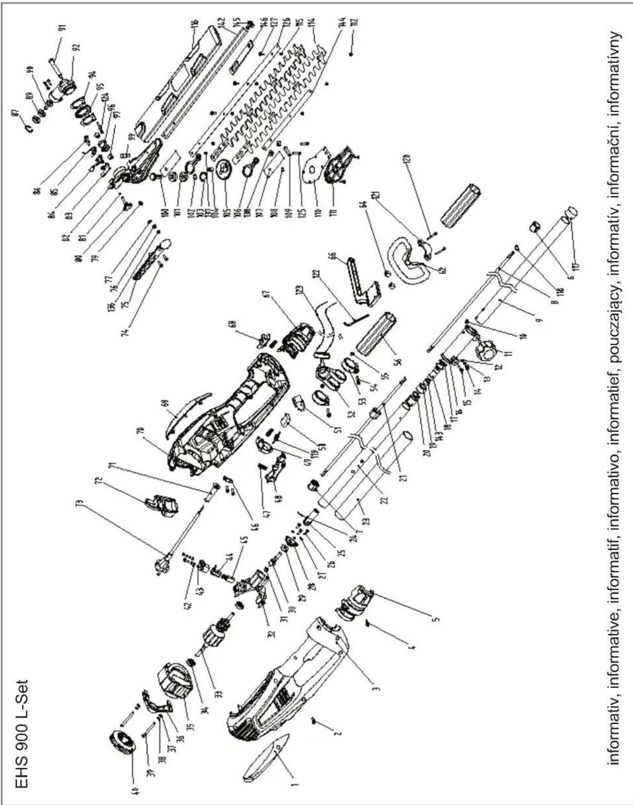 Grizzly EHS 900 L-Set - Explosionszeichnungen • Exploded Drawings Vues éclatées • Explosietekeningen • Disegni esplosi Designação de explosão • Planos de explosión Rysunki eksplozyjney • Nákresy explozi Nákresy explózií - 1