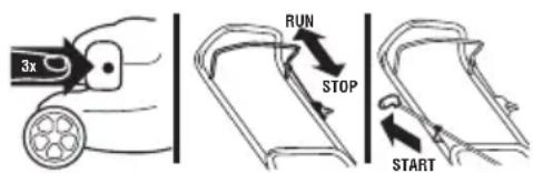 Grizzly BRM4615-22A E-Start - Starting the engine with starter handle (manual) - 1