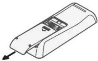 DENON DHT-S218 - Insertion des piles - 1