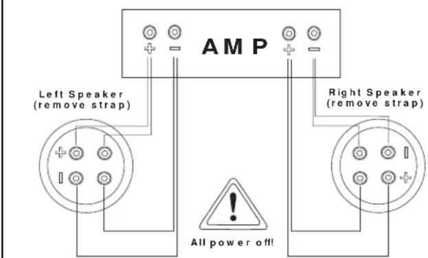 KLIPSCH THX-6000-LCR-R - CAIXAS ACUSTICAS AO AMPLIFICATOR: CONEXão CORRETA - 1