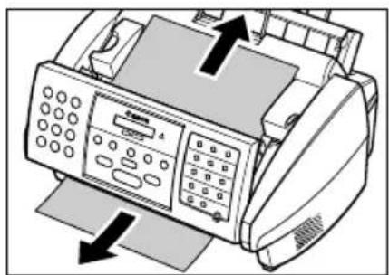 CANON FAX-B160 - Ar vienu roku pieturot kontroles paneli atvērtu, izņemiet dokumentu. - 1
