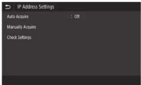 CANON WG7450F - Setting an IPv4 address - 5
