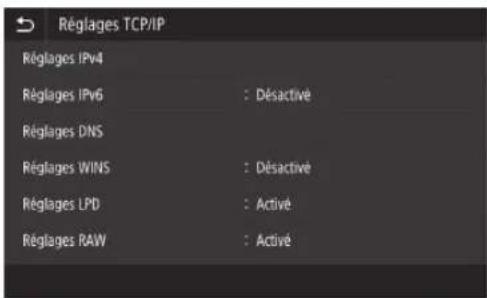 CANON WG7450F - Réglage du DNS - 1