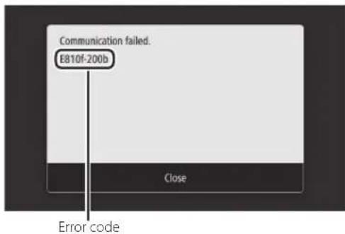 CANON WG7450F - If an error message is displayed - 1