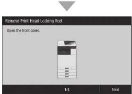 CANON WG7450F - Entfernen des Packmaterials aus dem Inneren des Geräts - 1