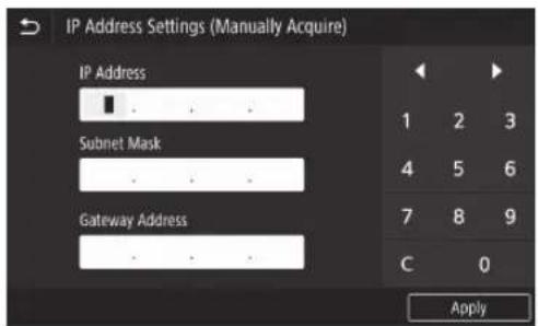 CANON WG7450F - Setting an IPv4 address - 6