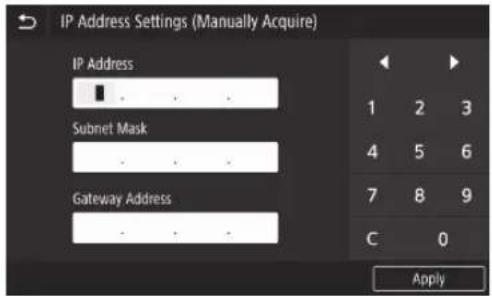 CANON WG7450F - Configurar um endereço IPv4 - 6