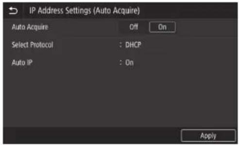 CANON WG7450F - Setting an IPv4 address - 4