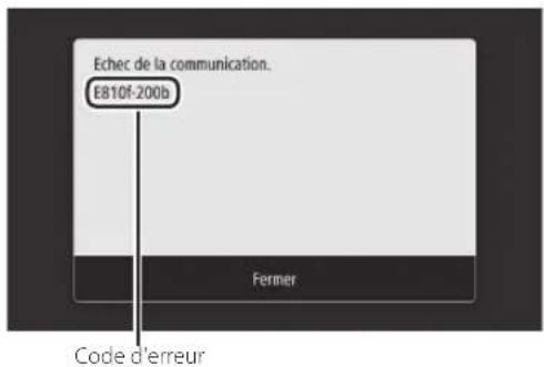 CANON WG7450F - Si un message d'erreur apparaît - 1
