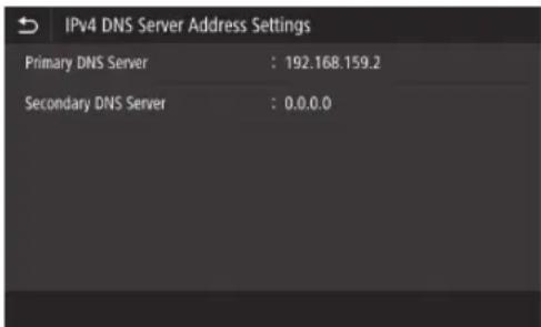 CANON WG7450F - Configuração do DNS - 3