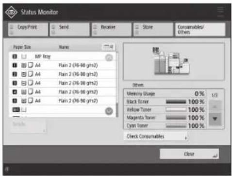 CANON imagePRESS C165 - screen - 1