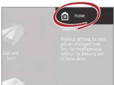 CANON imageRUNNER ADVANCE C3525i III - Accessing the Home - 1