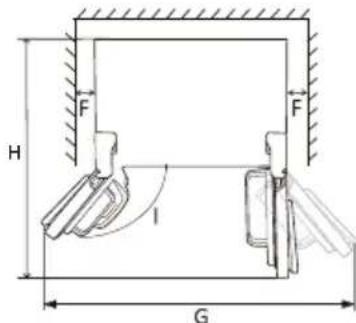 INVENTUM SKV4180B - Afmeting en vrije ruimte rondom - 2