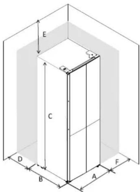 INVENTUM SKV4180B - Dimensions et espace libre autour - 1