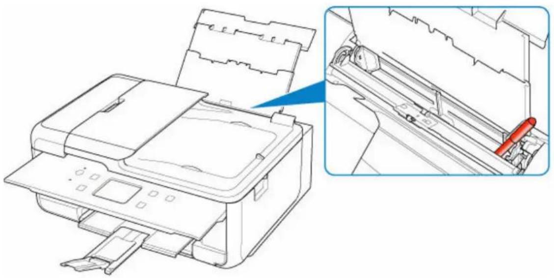 CANON PIXMA TR7650 - Contrôle 6 Vérifiez qu'aucun objet ne se trouve dans le réceptacle arrière. - 1