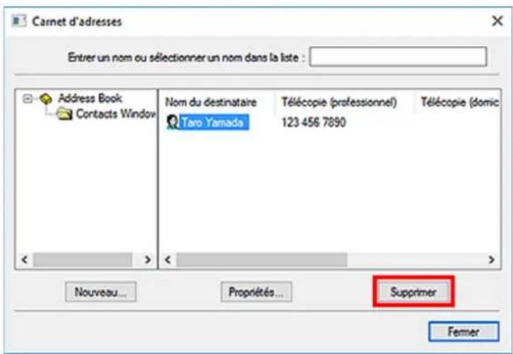 CANON PIXMA TR7650 - Suppression de destinataires d'un carnet d'adresses - 2