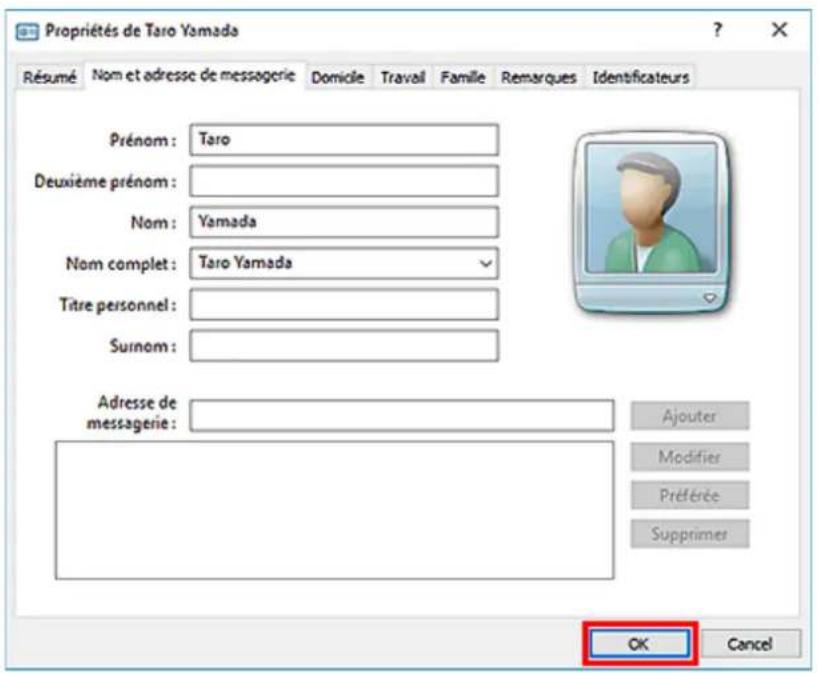 CANON PIXMA TR7650 - Modification de destinataires dans un carnet d'adresses - 3