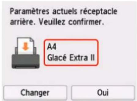 CANON PIXMA TR7650 - Après le chargement du papier : - 2
