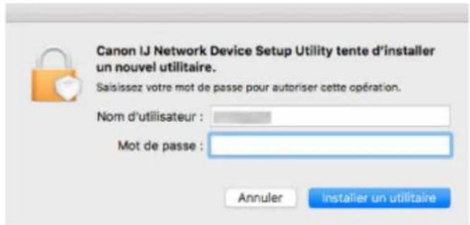 CANON PIXMA TR7650 - Démarrage d'IJ Network Device Setup Utility - 1