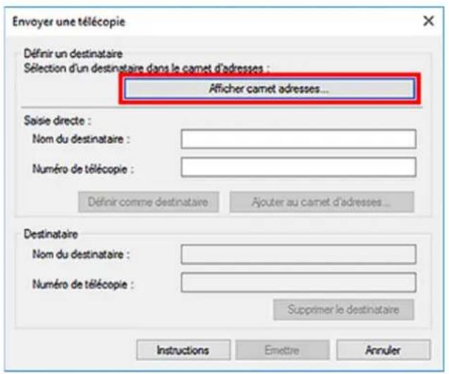 CANON PIXMA TR7650 - Rechercher un destinataire dans un carnet d'adresses (pilote de télécopie) - 2
