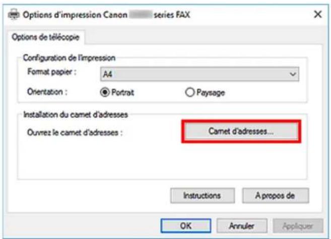CANON PIXMA TR7650 - Suppression de destinataires d'un carnet d'adresses - 1