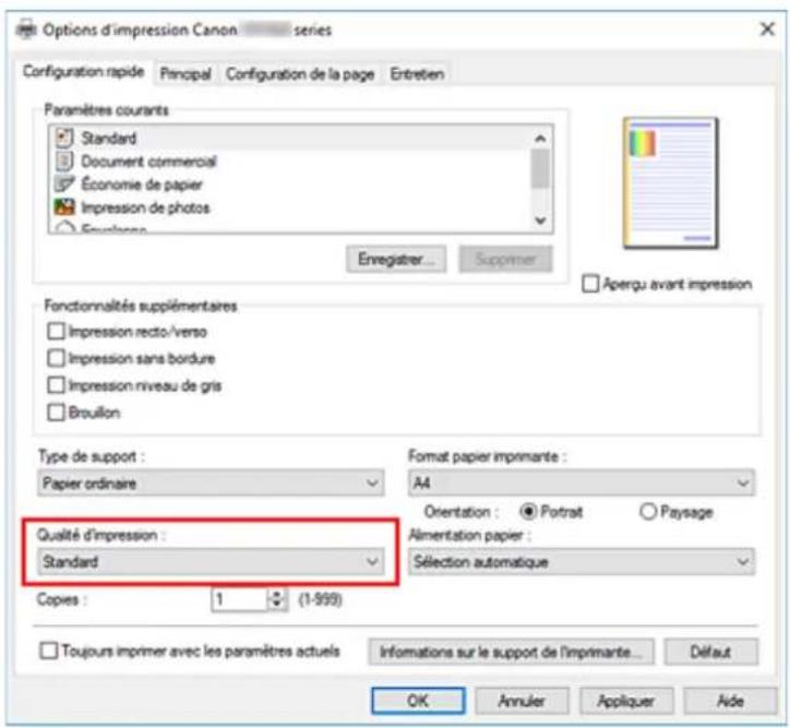 CANON PIXMA TR7650 - Configuration d'impression élémentaire - 2
