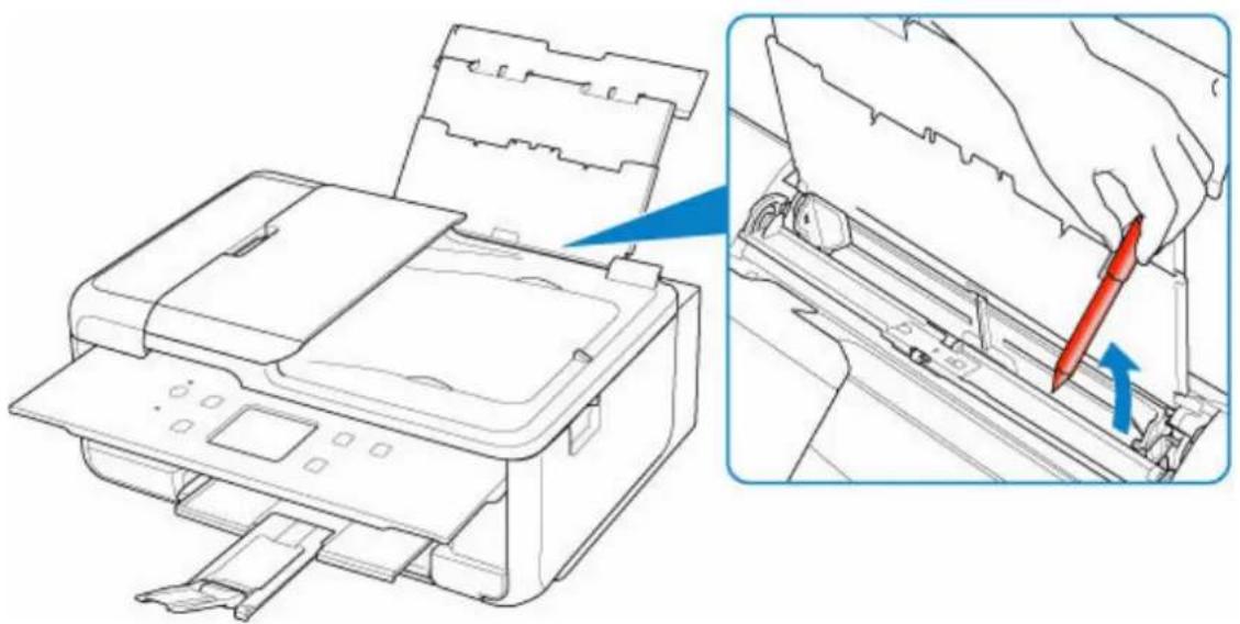 CANON PIXMA TR7650 - Contrôle 6 Vérifiez qu'aucun objet ne se trouve dans le réceptacle arrière. - 2