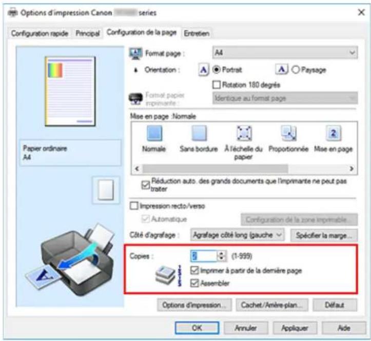 CANON PIXMA TR7650 - Définition du nombre de copies et de l'ordre d'impression - 1