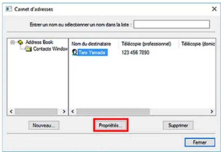 CANON PIXMA TR7650 - Modification de destinataires dans un carnet d'adresses - 2