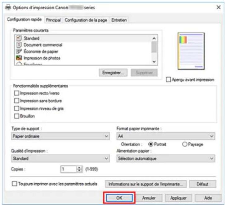 CANON PIXMA TR7650 - Cliquez sur OK.7. - 1