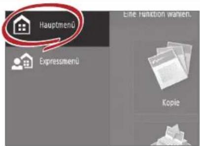 CANON imageRUNNER ADVANCE C3530i ES - Zugriff auf das Hauptmenü - 1