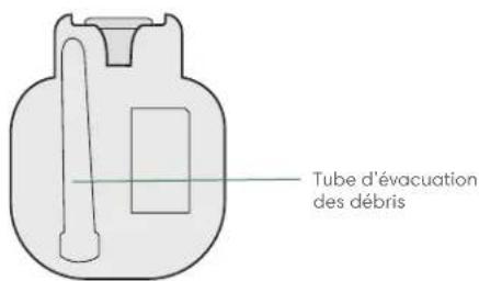 Tube d'évacuation des débris