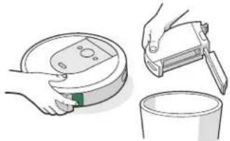 IROBOT Roomba Combo i8 - Pulizia dei sensori cassetto raccogli polvere pieno - 1