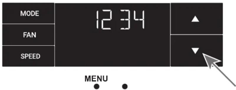 MODE FAN SPEED 12:34 MENU
