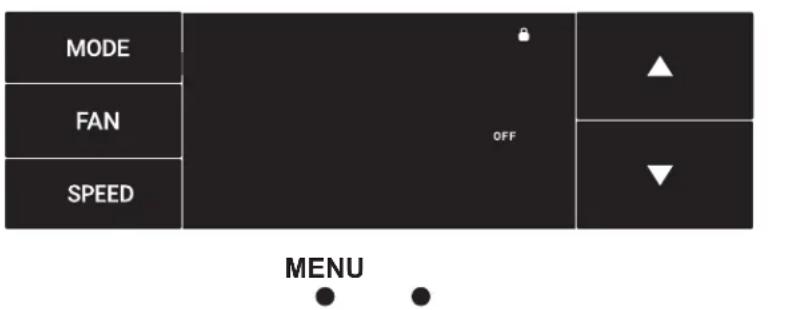 MODE FAN SPEED OFF MENU