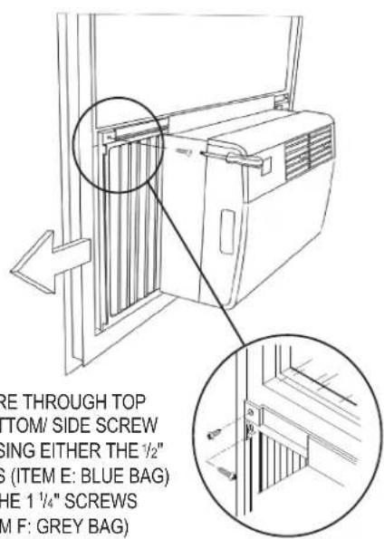 Friedrich Kühl KCL36B30A - Standard Window Installation continued - 2