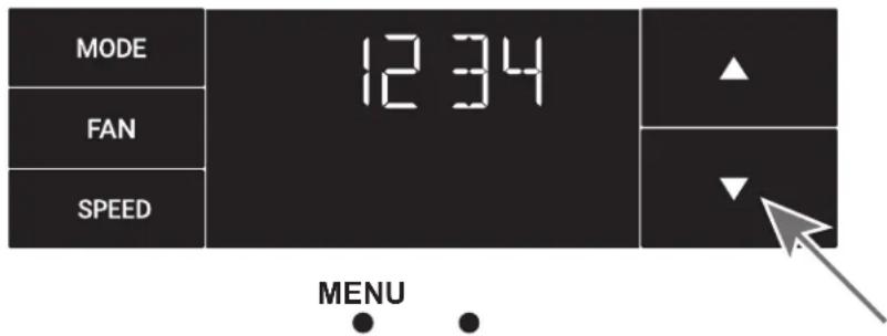 MODE FAN SPEED 12:34 MENU