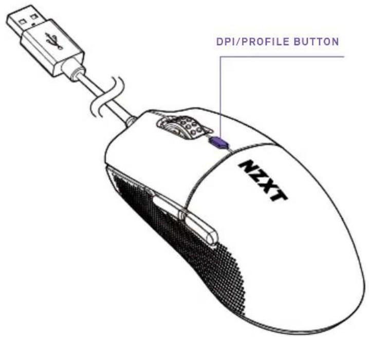 NZXT Lift 2 Ergo - DPI DEFAULTS AND ADJUSTMENTS - 2