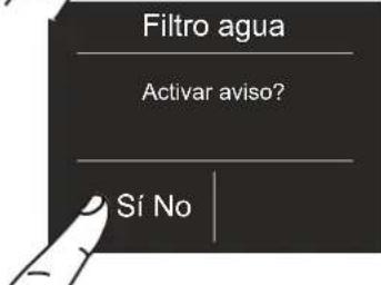 BERTAZZONI REF30BMBIPRT - 6) Activar el aviso del filtro de agua - 4