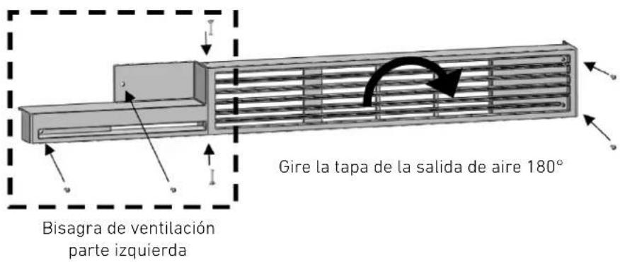 BERTAZZONI REF18FCBIPLV - CÓMO CAMBIAR LA DIRECCION DE LA PARTE SUPERIOR DEL CONDUCTO DE VENTILACION - 2