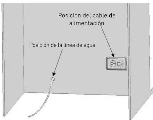 BERTAZZONI REF18FCBIPLV - Preparación de la manguera de agua y la conexión electrica - 1