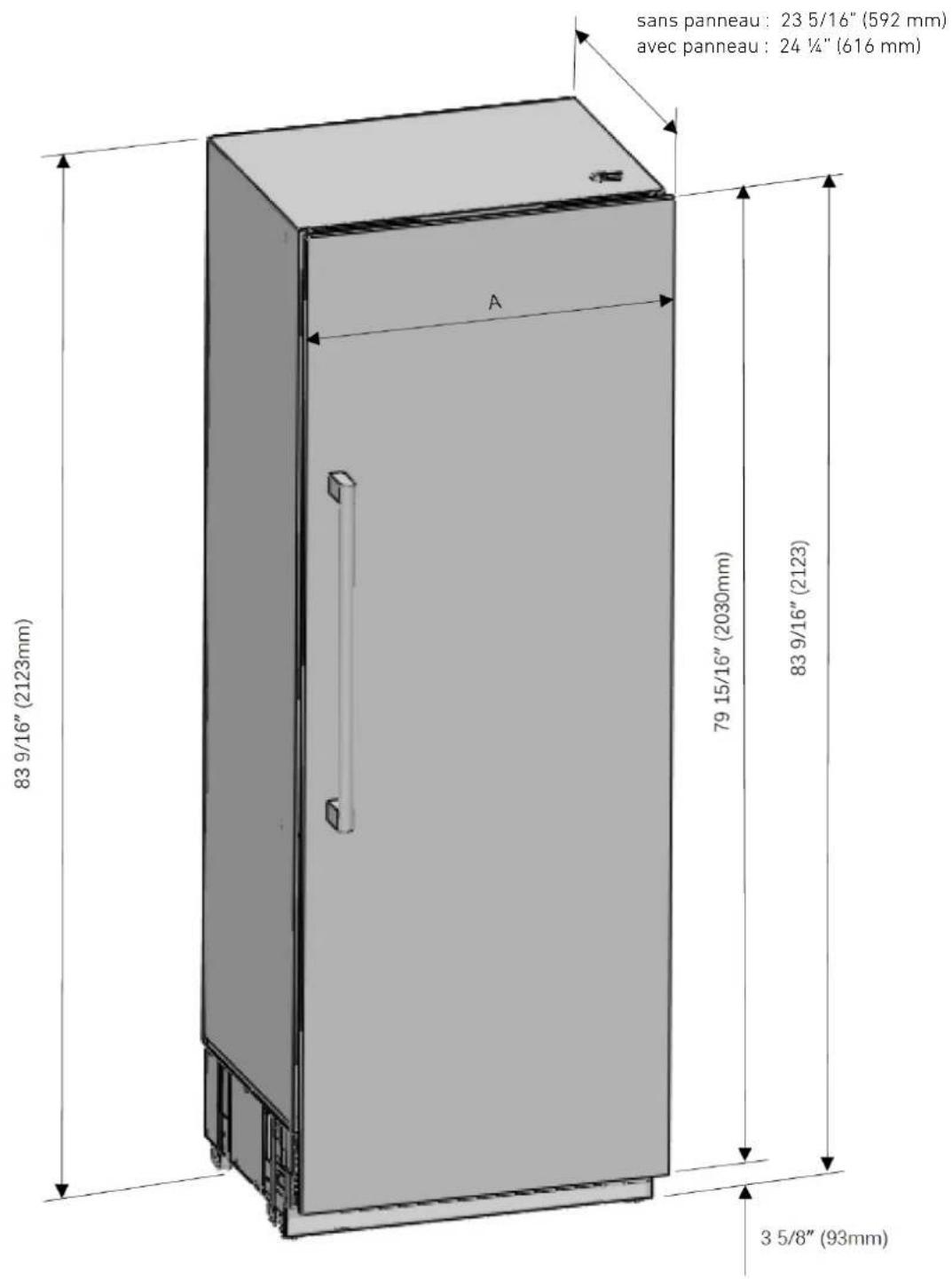 BERTAZZONI REF18FCBIPLV - Dimensions de l'appareil - 1
